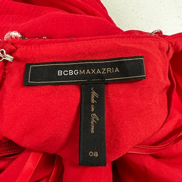 Beautiful Silk BCBG Handkerchief Red Dress - Sz 8 - Picture 4 of 7